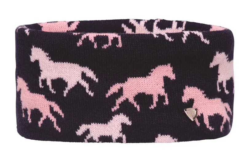 Hy Equestrian Flaine Children's Headband - Navy/Pink